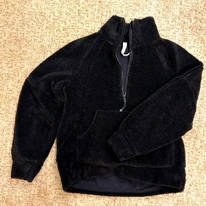 Lululemon oversized funnel neck scuba- black sherpa.